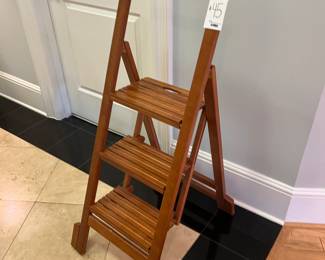 Teak Finish Decorative Ladder