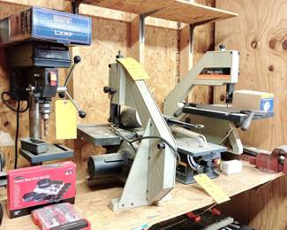 Band saws, drill press, scroll saws