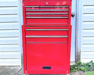 ROLLING TOOL DRAWER STORAGE SYSTEM - REMOVABLE TOOL CHEST TOP - ON WHEELS