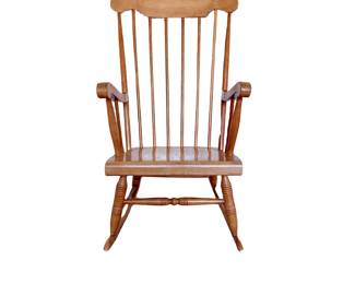 VINTAGE SPINDLE ROCKING CHAIR - SOLID WOOD