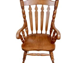 VINTAGE SOLID MAPLE ROCKING CHAIR - WIDE SEAT