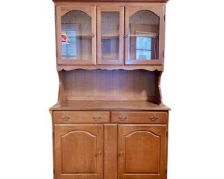 VINTAGE STEPBACK HUTCH - MAPLE FINISH - REMOVABLE TOP