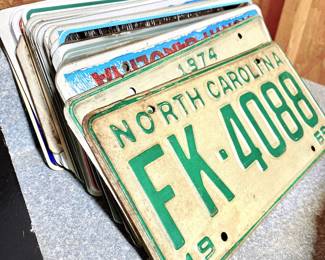 Vintage license plates