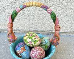 Jim Shore Carved Eggs in Easter Basket