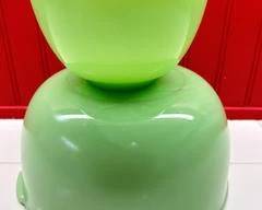 Two Vintage Jadeite Mixing Bowls