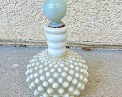 Fenton Moonstone Hobnail Perfume Bottle 