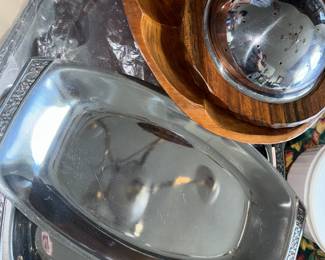 70's barware and buffet pieces