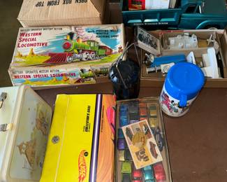 Western Special locomotive in box, as well as more Hotwheels and goodies 