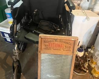 wheelchair and washboard