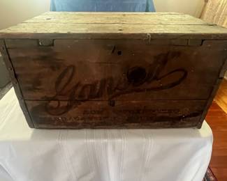 antique Gansett beer case