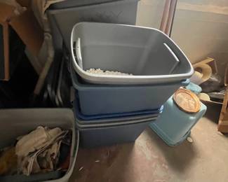 plastic storage bins