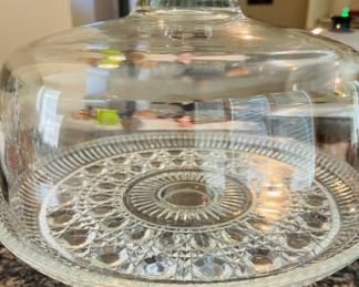 Beautiful Vintage Covered Cake Stand 