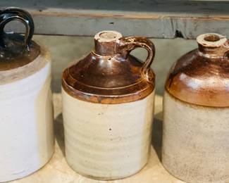 Several Vintage Crock Moonshine  Jugs 