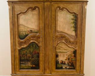 Stunning Hand Painted Armoire from the Ernest Hemmington Collection 
Thomasville Furniture