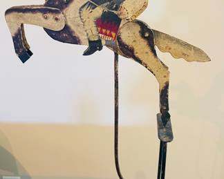 Rare! Handmade Folk Art
    Chief on Horse 