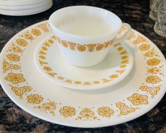 Vintage "Butterfly" Gold Corelle Set 