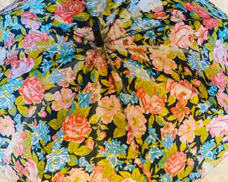 Lovely Vintage Floral Cloth Umbrella 