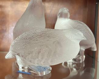 Lalique crystal birds. If you’ve not heard of Lalique, look it up! Beautiful work!