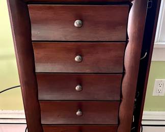 Jewelry dresser, sides open for necklaces