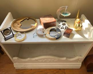 Moon collection on a 2 shelf display unit, can be wall mounted 