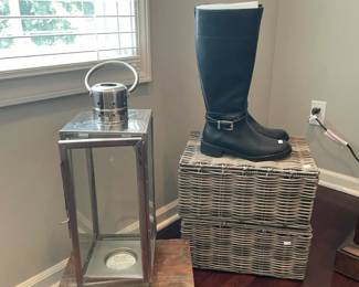 Boots, lantern