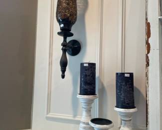 Candle Wall Sconces, Pillar Candles,  Pillar Candle Holders