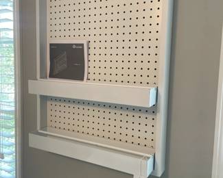 Pegboard with Trays