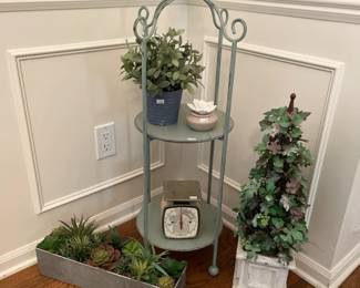 Fake Succulents, Fake Potted Plants, Vintage Mail Scale
