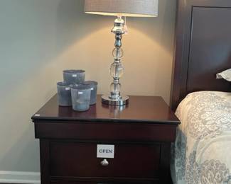 Crystal Table Lamp (B), Candle Holders, Costco Dressers and Side Table