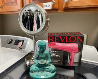 Revlon hair dryer, vanity mirror
