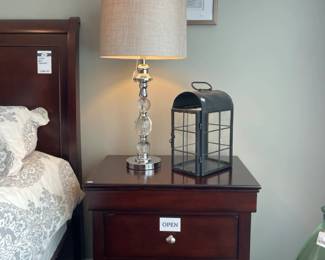 Costco Dressers and Side Table, Crystal Table Lamp (B)