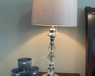 Crystal Table Lamp (B), Candle Holders, Costco Dressers and Side Table