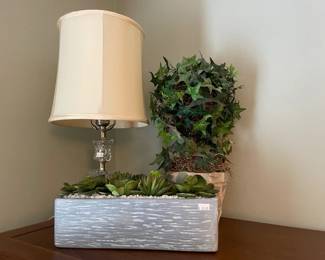 Faux Plants. table lamp