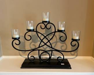 Iron candle holder