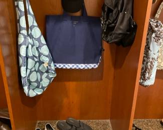 purses, hats, shoes