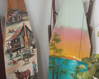 Beautifully painted ironing boards