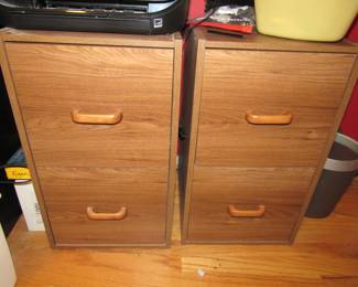 Several of these easy-slide file cabinets
