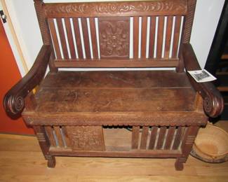 Antique Thai cock-fighting bench