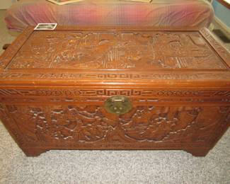 Beautiful Vintage camphor lined blanket chest
