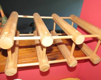 Small version of a much larger wine rack that is available