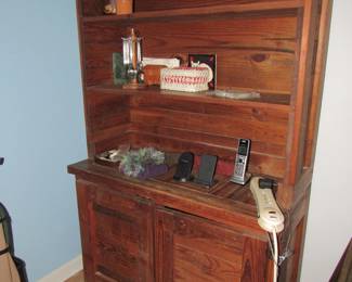 Solid Pine - table, hutch, benches and cabinets