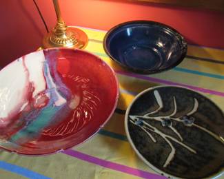  Art glass bowls 