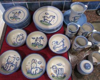 charming country dish set