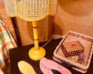 Vintage shoes, lamp