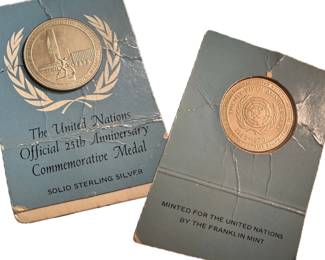 United Nations Sterling Silver 25th anniversary coin