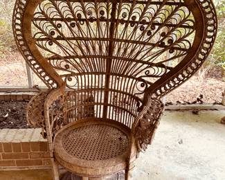 Vintage peacock chair