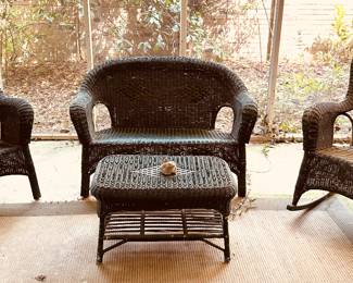 Wicker porch set