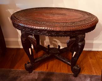 Hand carved table elephant decoration 