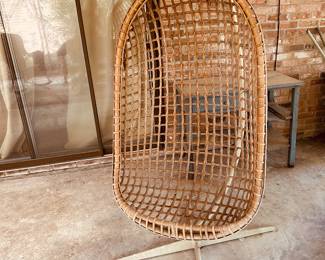 Rattan swing with stand