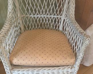 ANTIQUE WICKER CHAIR 